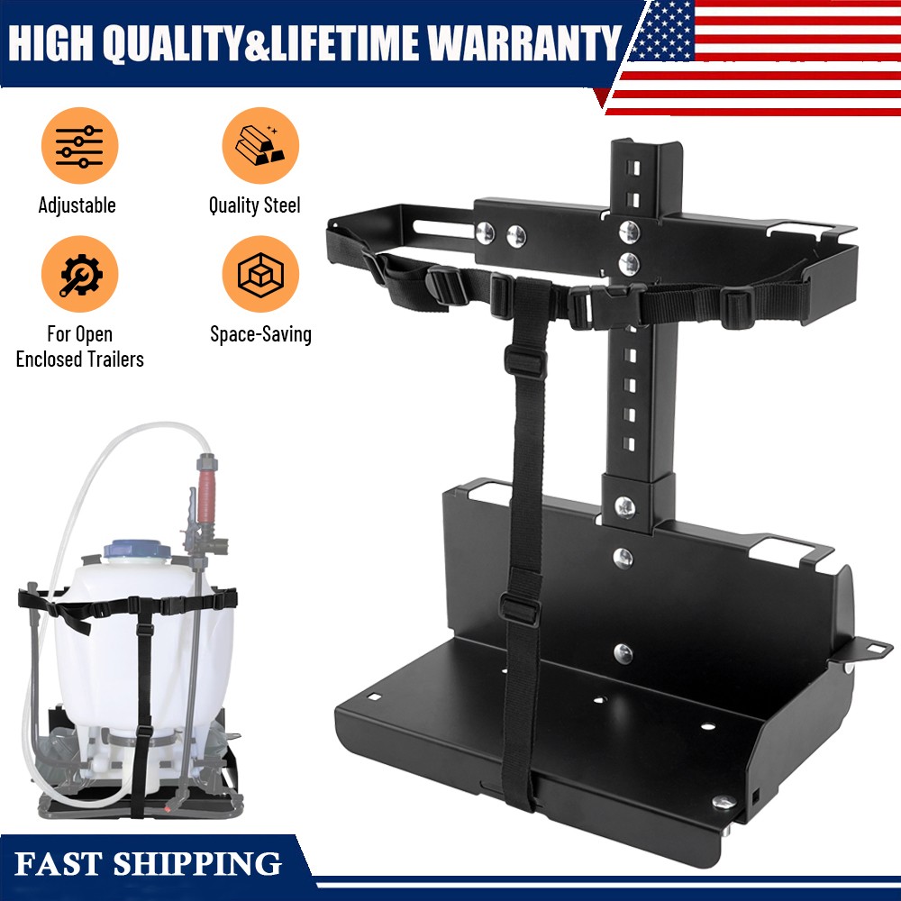 Adjustable Backpack Sprayer Rack for Landscape/Enclosed Trailers, Easy Storage