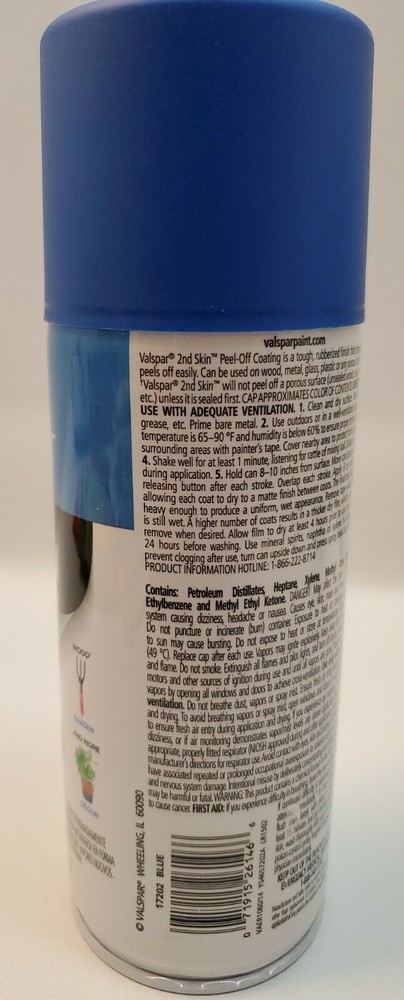 Valspar Peel Coat 2nd Skin Blue Temporary Rubberized Peelable Coating Custom