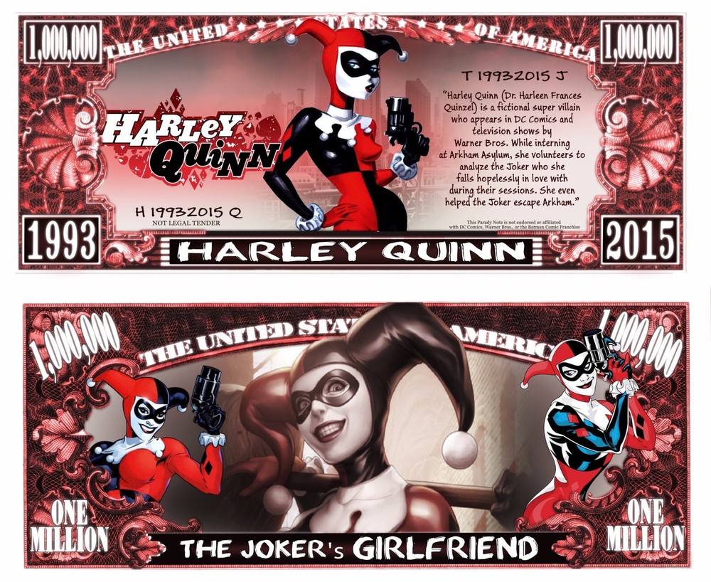 OUR HARLEY QUINN COMIC STRIP BILL (WITH PROTECTIVE SLEEVE)