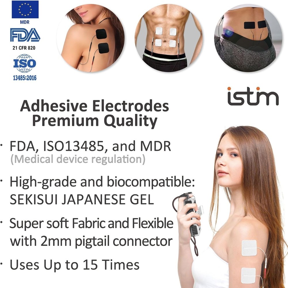 iSTIM EV-804 TENS/EMS Combo – 7 Modes, 24 Programs, Backlit Display