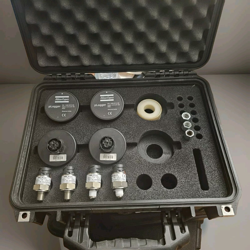 Atlas Copco Data Logger Kit. Includes 4 Ea. Loggers and Transducers.