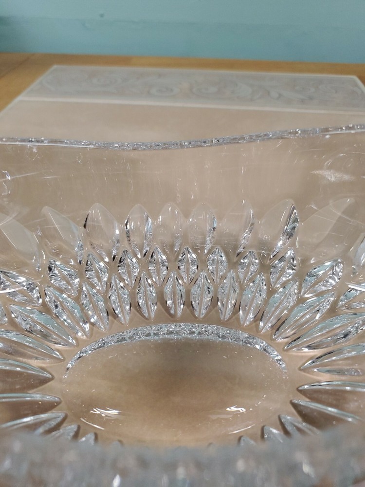 Crystal Oblong Candy Dish - 8" Long