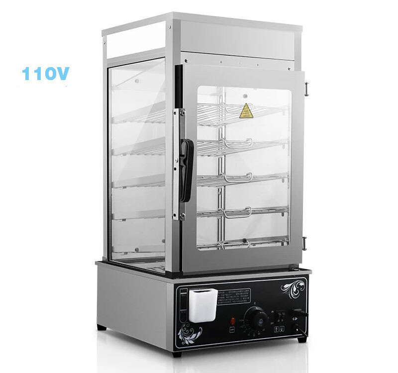 Bun Steamer Electric Food Display Automatic Temperature Control 5 Layers Display