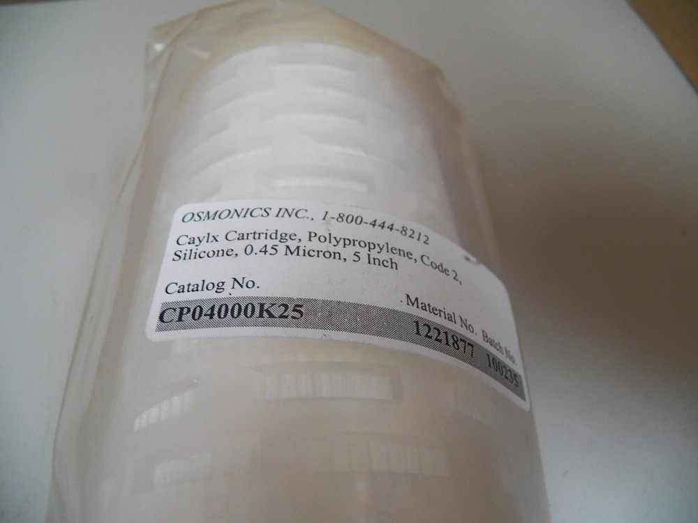 NEW OSMONICS FILTER CP04000K25 POLYPROPLENE CODE 2 SILCONE 0.45 MICRON 5"