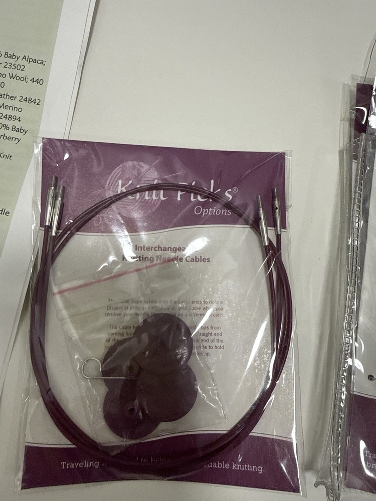 Knit Picks Yarn Lot + Interchangeable Needles US 8 Tips Cables Shawl Kit Bundle