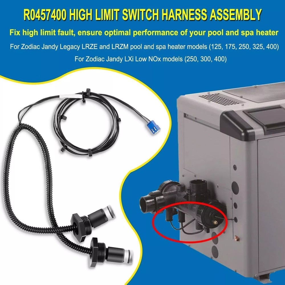 R0457400 High-Limit Wire Harness Switch Assembly for Zodiac Jandy Legacy LRZE