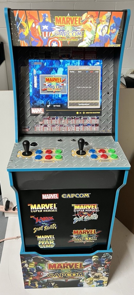Arcade1UP Marvel vs Capcom Arcade With Riser/ Stool 🔥 GREAT CONDITIONS