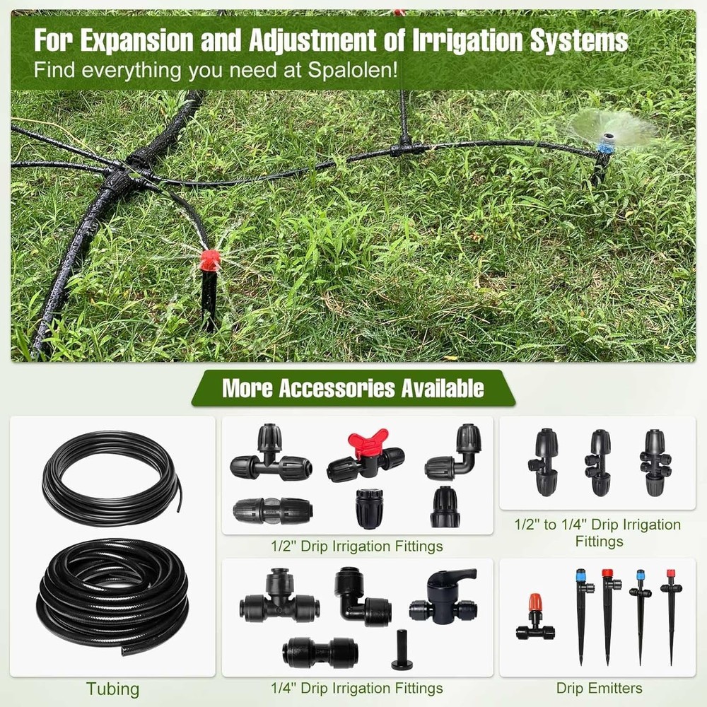 Push-to-Fit Drip Emitters - 360° Adjustable Sprayers for Garden Efficiency