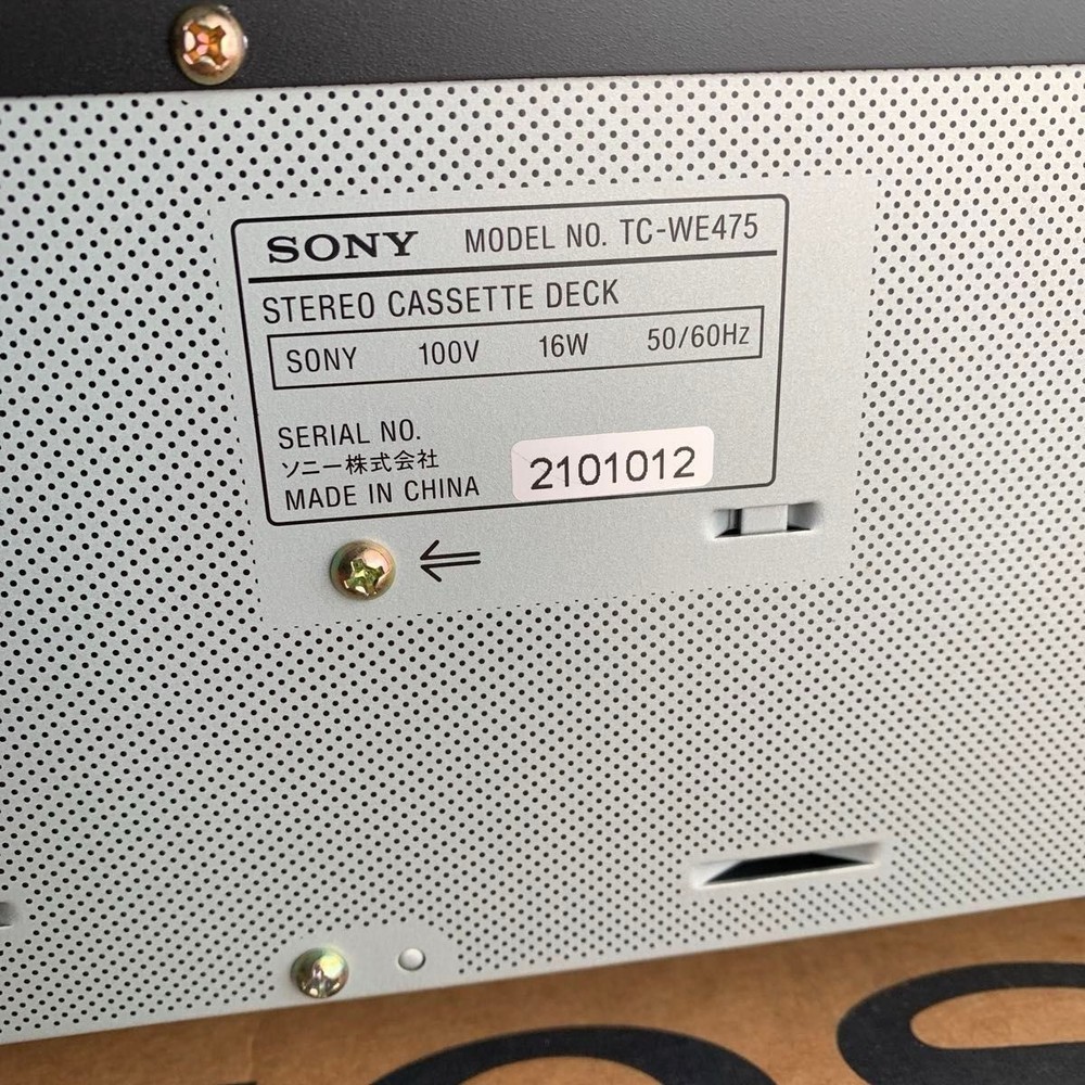 Sony TC-WE475 Twin Reverse Cassette Deck PitchCtrl w/ Remote Box FullyFunction