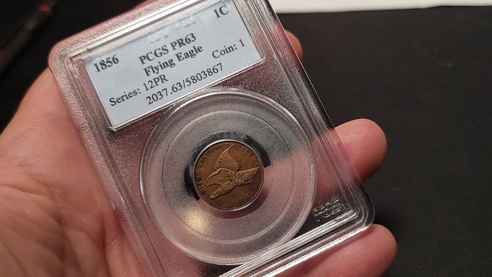 1856 Flying Eagle Cent 1C PCGS PR63 Proof Key Date Type Coin
