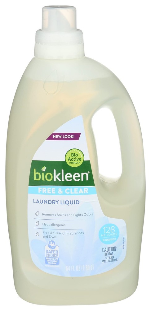 , Laundry Liquid, Free & Clear, 64 oz