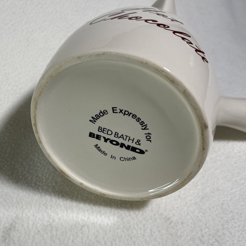 Hot Chocolate White Ceramic Pitcher with Lid - Bed Bath & Beyond