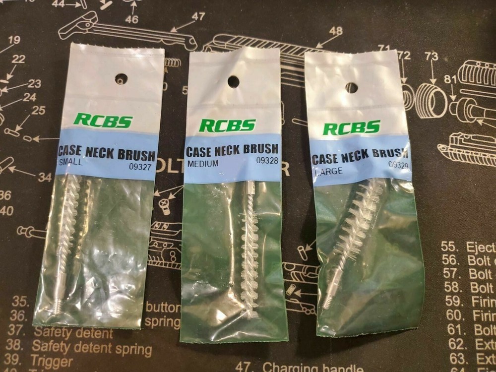 RCBS Case Neck Brush Lot Large, Medium, Small NEW