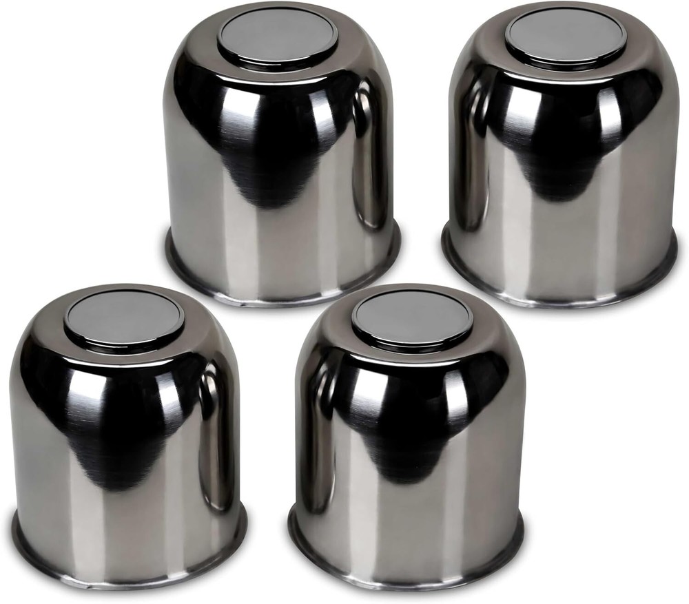 LIBRA Trailer Wheel Center Caps 4.25" Stainless Steel ,Set 4-27073