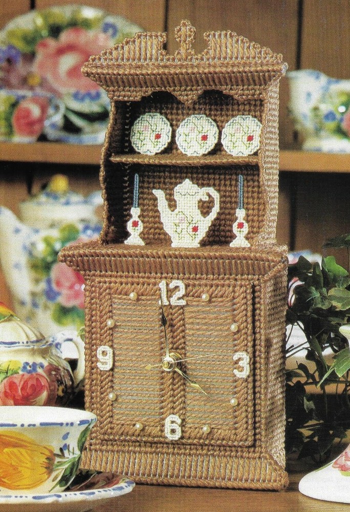 HUTCH CLOCK HOME DECOR PLASTIC CANVAS PATTERN INSTRUCTIONS