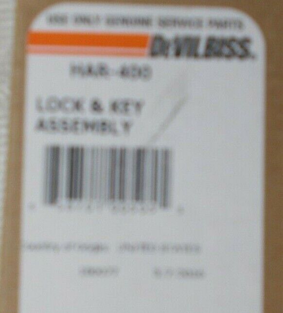 Lock and Key Assembly For: Cleanair Regulators Devilbiss HAR-400