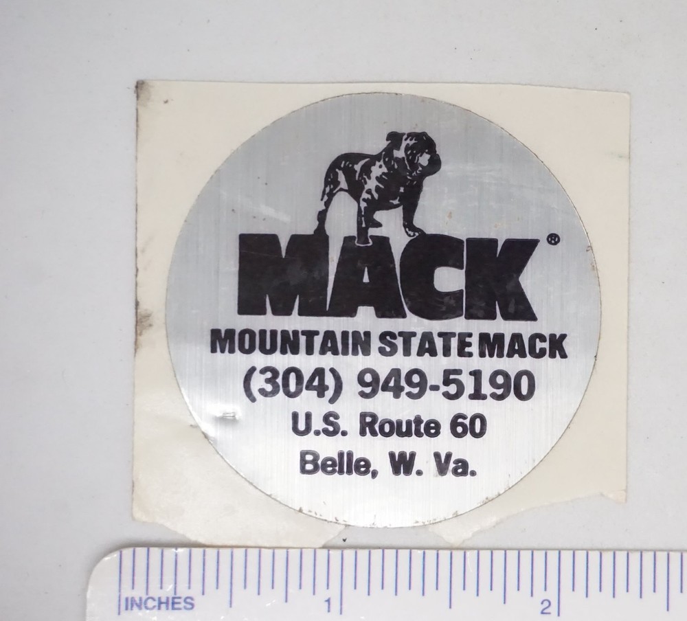 Mack Decal Sticker Mining Mountain State Mack Belle WV Reflective