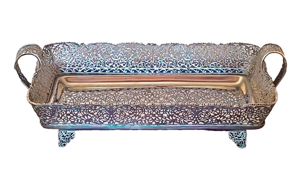800 silver, tray, centrepiece, Made in Italy