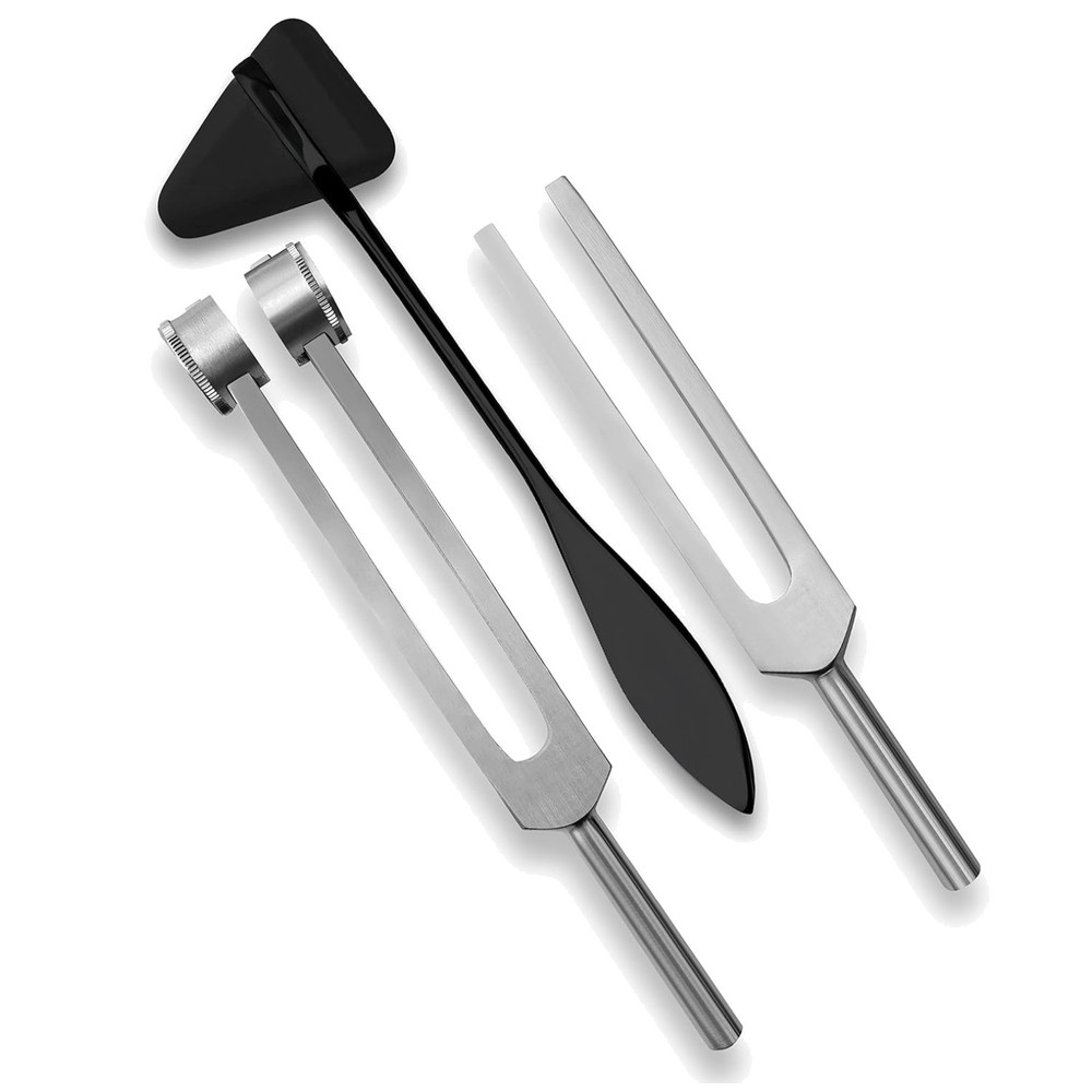 Sensory Tuning Forks Set + Taylor Percussion Hammer Mallet