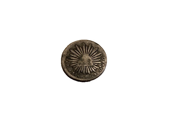 Mexican Silver 2 Real Coin 1859