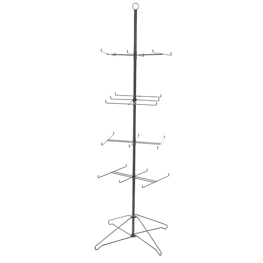 24 Hook Floor Spinner Rack, Black