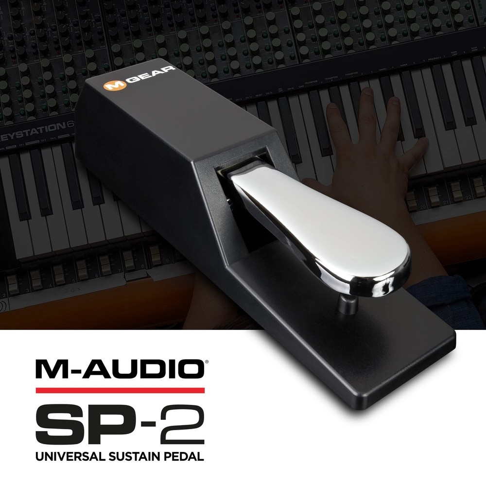 M-AUDIO SP-2 Universal Sustain Pedal with Piano Style 1 Function, Black