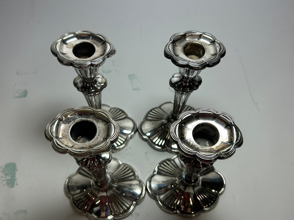 Set Antique Gorham Silverplate Candlesticks 1904
