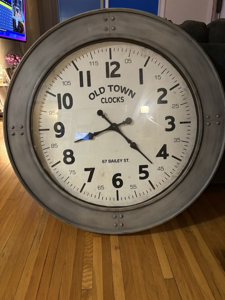 24" inch Marine Solid Brass Ship Porthole Analog Clock Nautical Wall decorative