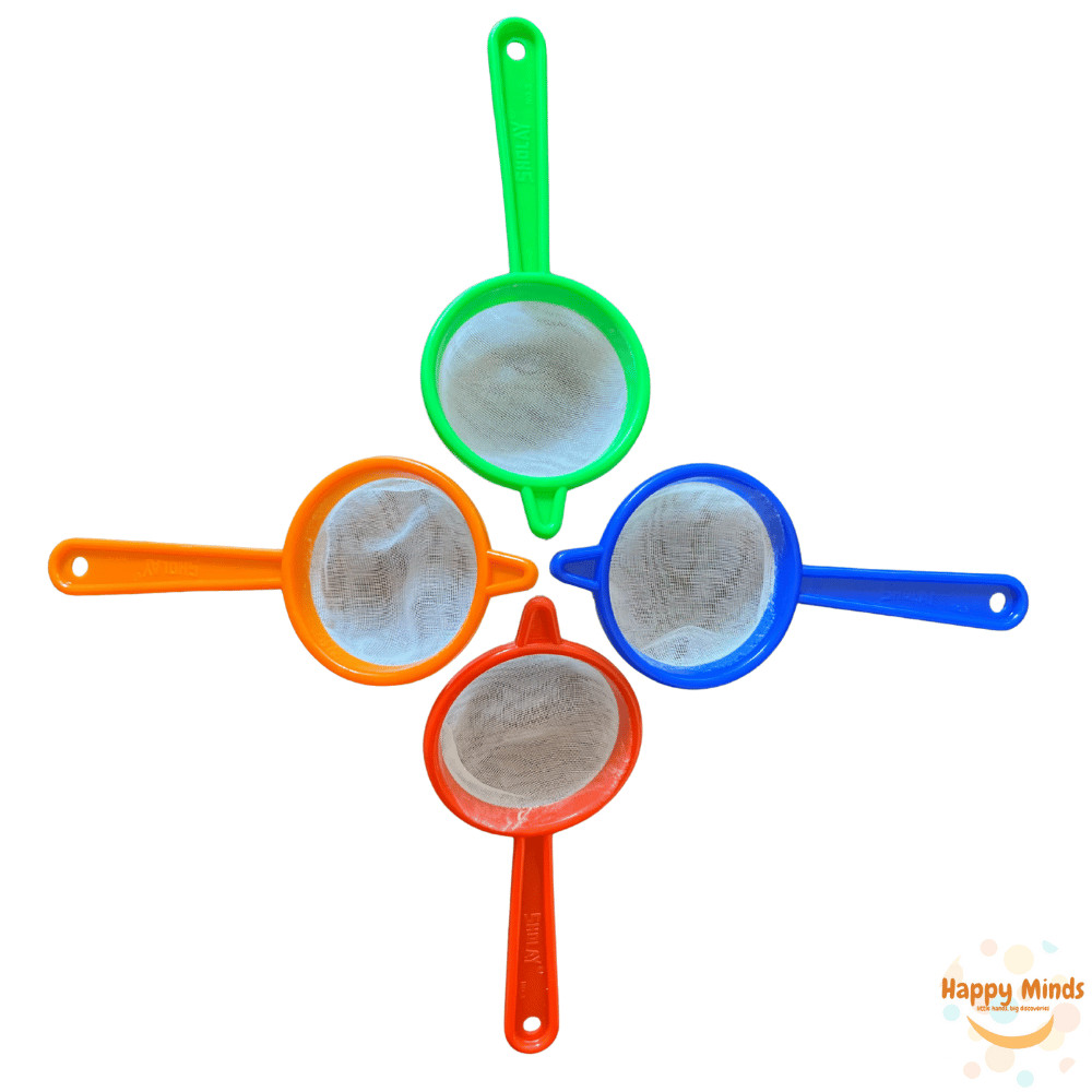 Colorful Strainers for Sensory Play