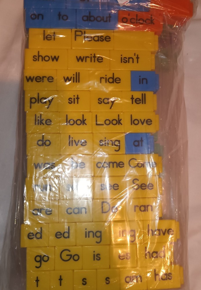 Sight Word Blocks Sentences Education Learning Elementary Reading Writing
