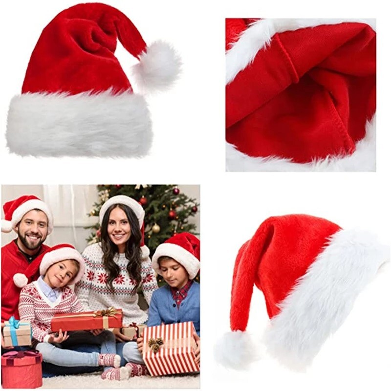 Christmas Xmas Soft Red Hat Santa Claus