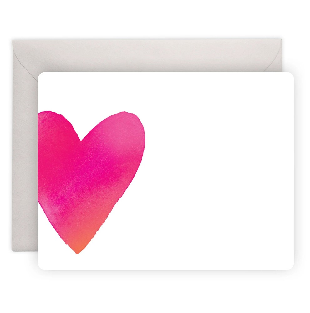 E. Frances - Big Heart Flat Notes, Box of 8