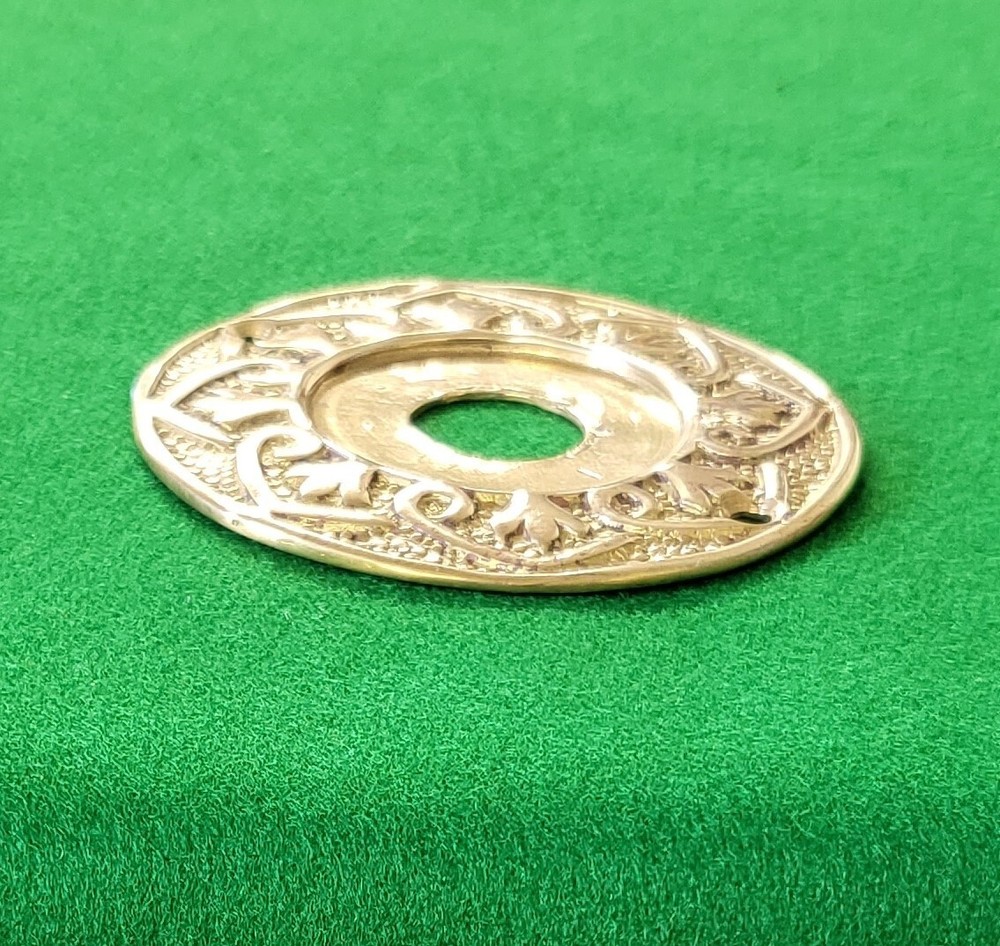 Pair round cast solid brass door knobs backplates pull handles ironmongery craft