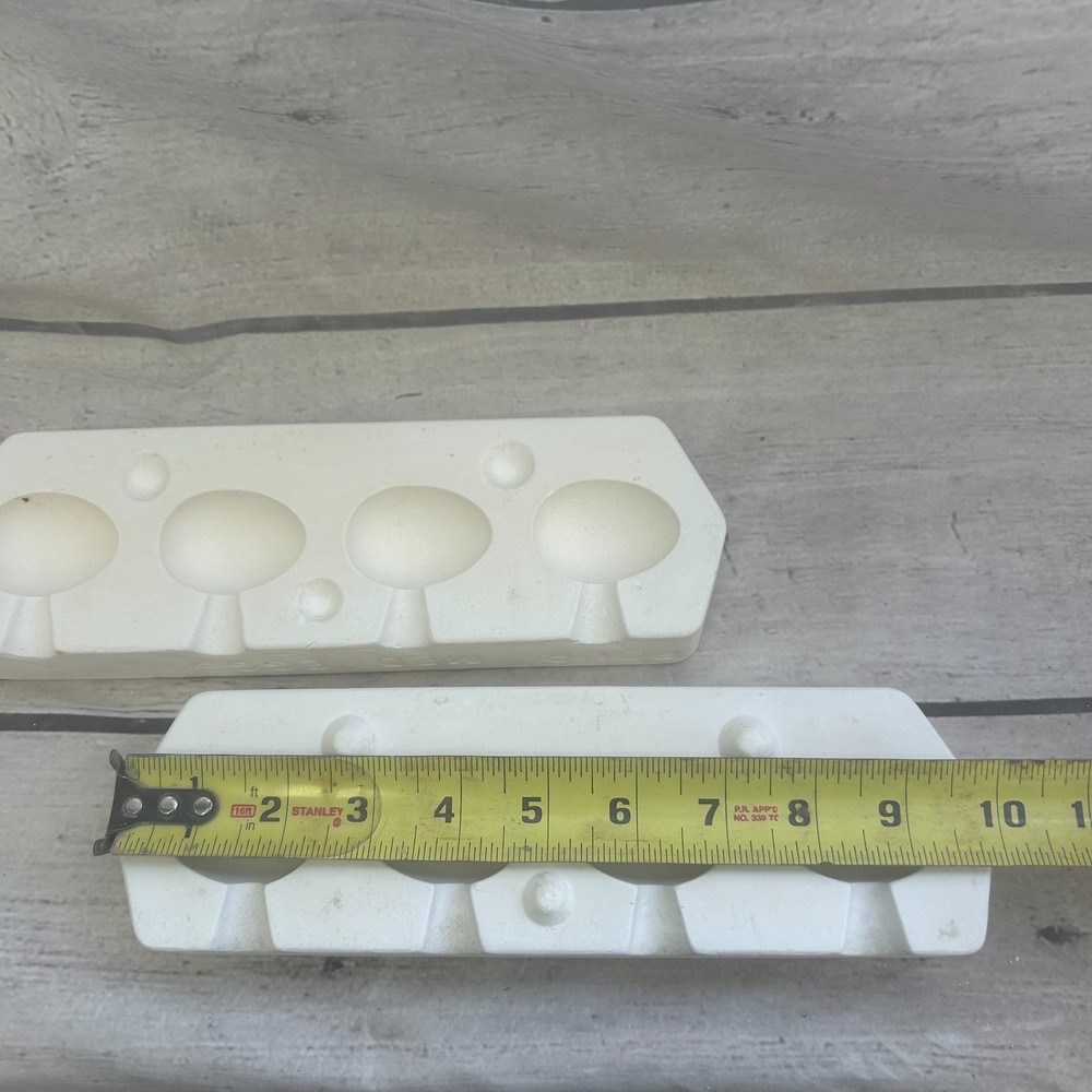 Vintage 1985 Riverview Ceramic Casting Mold Four Med Eggs #395