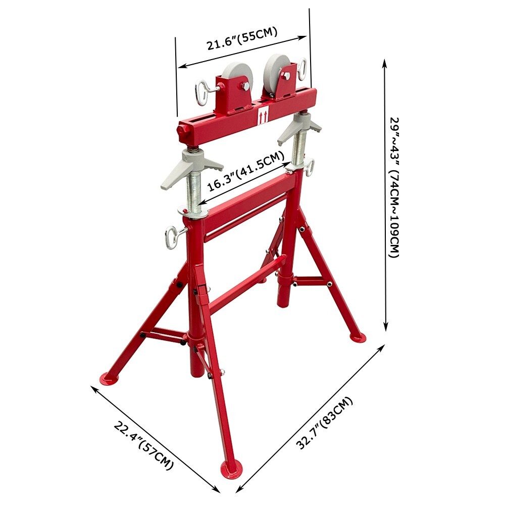 Elevating Type Tube Pipe Roller Support Weld Positioner Bearing Capacity 2500LBS