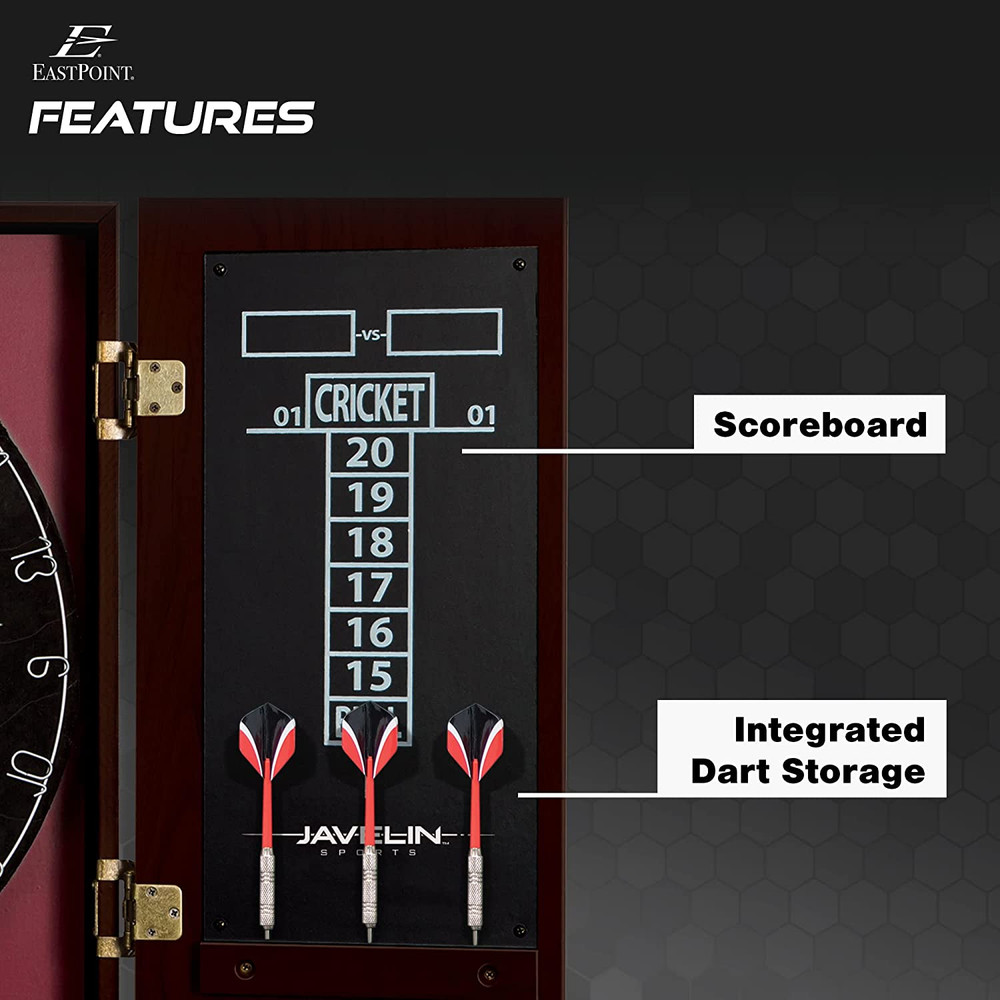 Bristle Dartboard and Cabinet Sets- Features Easy Assembly - Complete with All A
