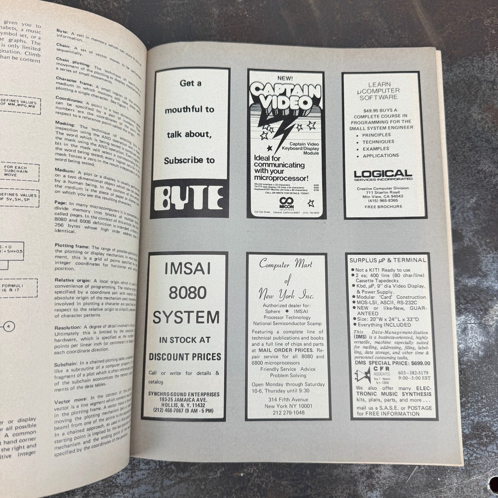 BYTE - The Small System Journal / Magazine - #11 July 1976 - Vintage Computing