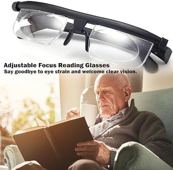Adjustable Reading Glasses Dial Vision Readers Flex Focal Adjustable Eyeglasses