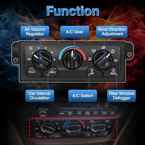 AC Heater Climate Control Module Compatible with 1997-2003 Chevy Malibu 1997