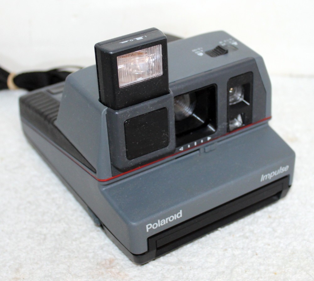 Polaroid Impulse Auto-Focus Instant Camera + Strap ~ Nice ~ Works No Film