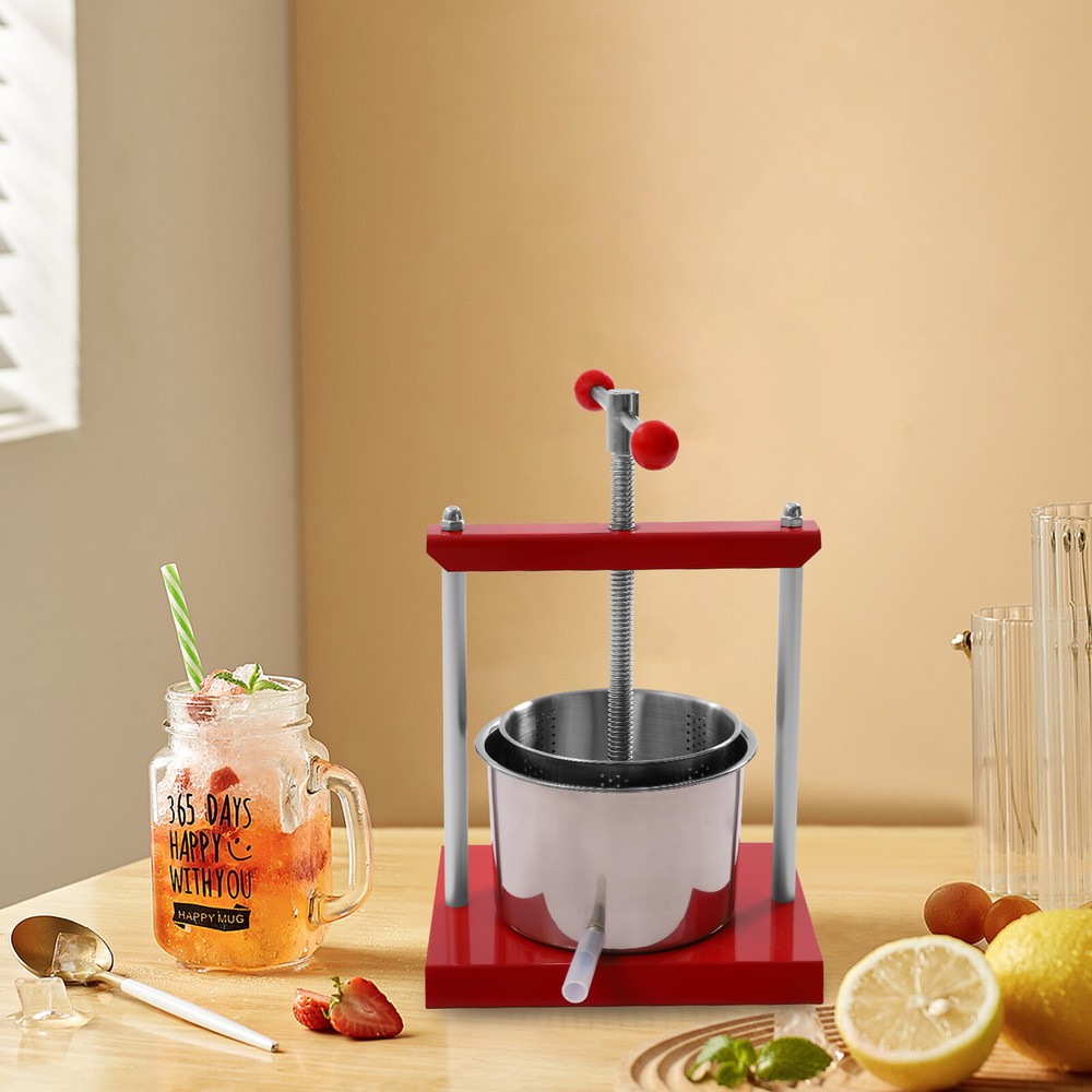 3l/0.8gal Fruit Wine Cider Press,Apple Grapes Crusher Juice Maker Wine Making