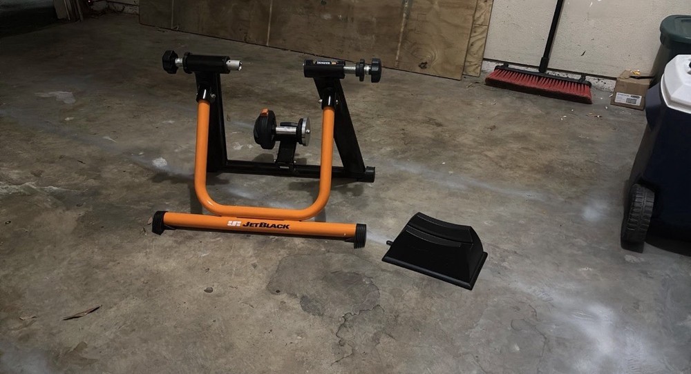 JetBlack M5 Magnetic Indoor Bicycle Trainer Foldable with Riser Block
