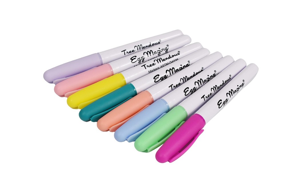Eggmazing 8 Pastel Marker Set Egg Decorator Replacement Non-Toxic
