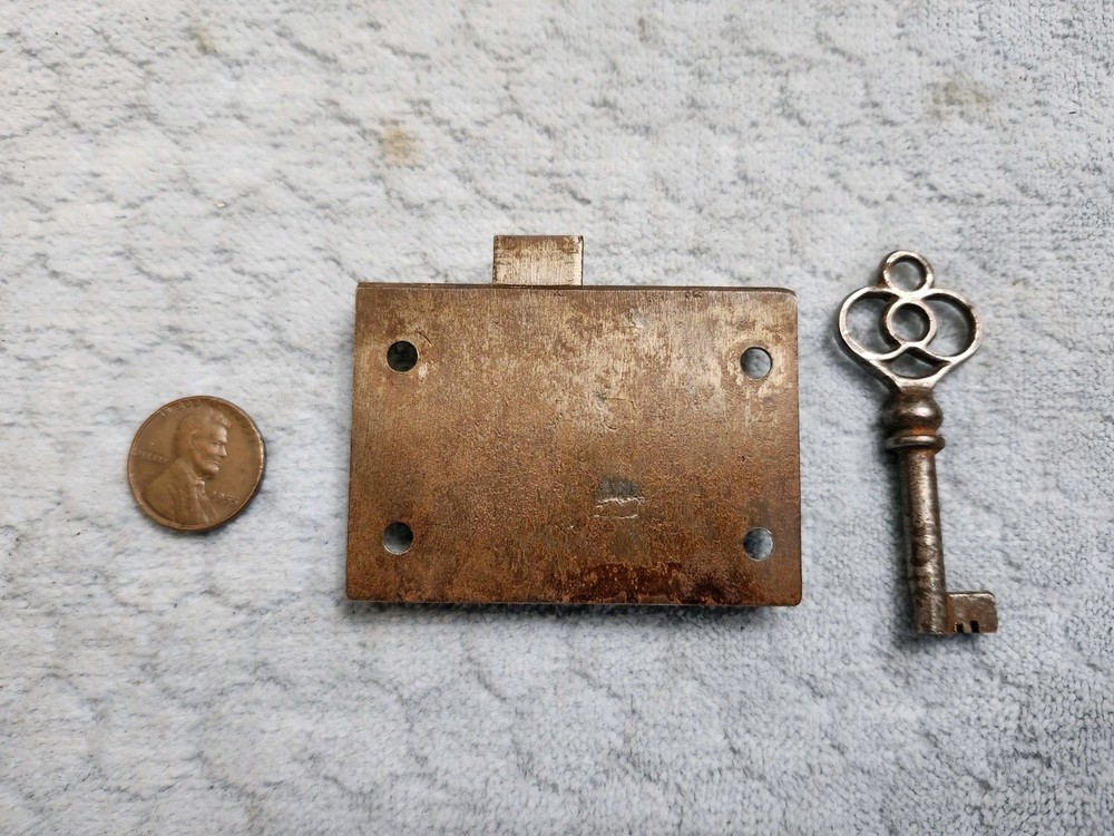 Drawer Lock Semi-mortise Period, As Found