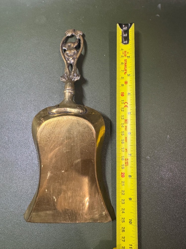 Brass "Pixie" Dustpan with Figurine Handle British made