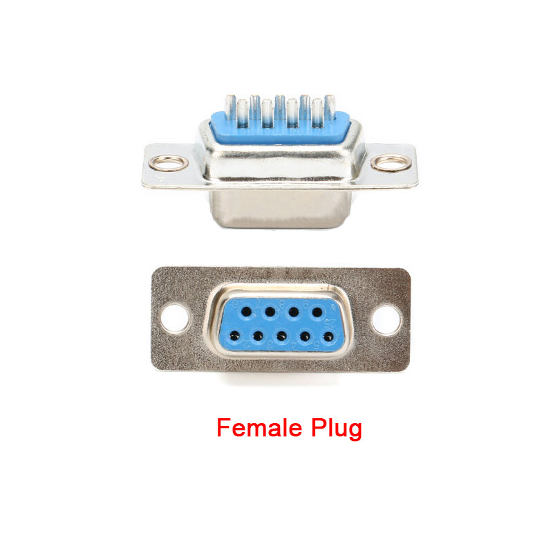 DB9 9Way D-SUB Connector Female/Male Plug Socket Metal/Plastic Shell Solder Type