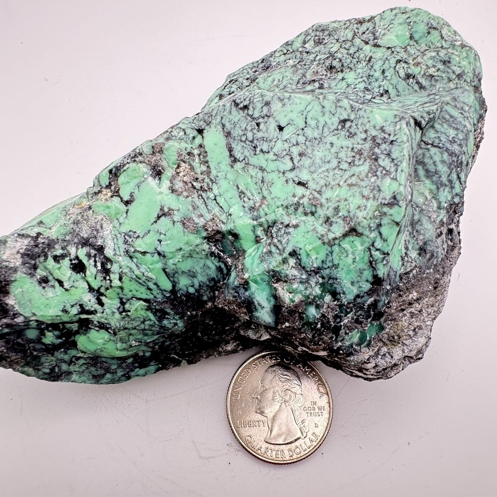 Natural Variscite 406 Grams Green Solid And Hard Great Looking Matrix
