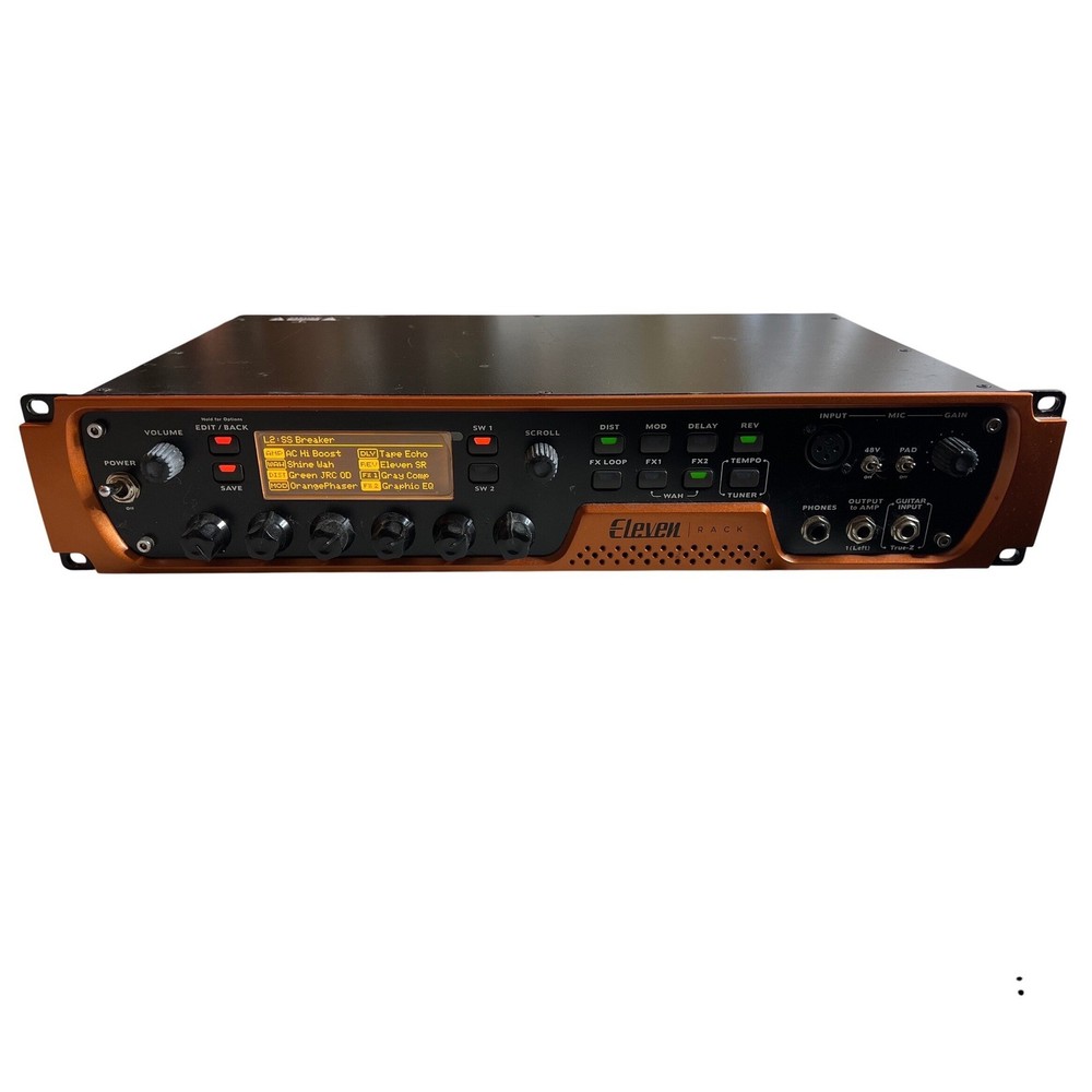 Avid Eleven Rack Guitar Multi-Effects Processor Pro Tools Interface Orange Black