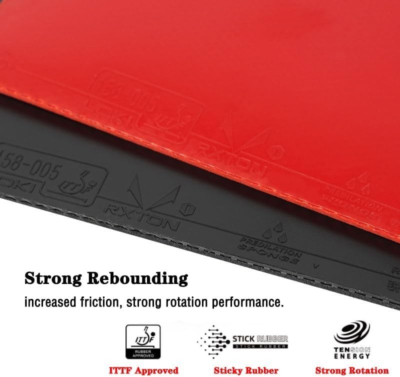 Professional RXTON 1 Table Tennis Rubber Sheet, Superior Spin & Quick Attack