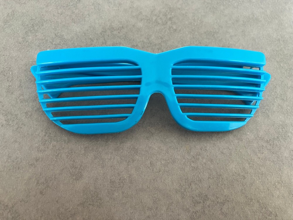 Sky Blue Plastic Shutter Shades - Vintage